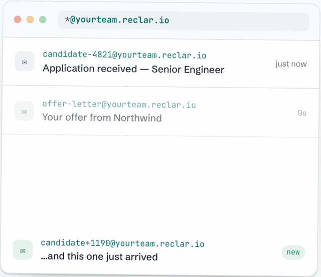 Test emails arriving live